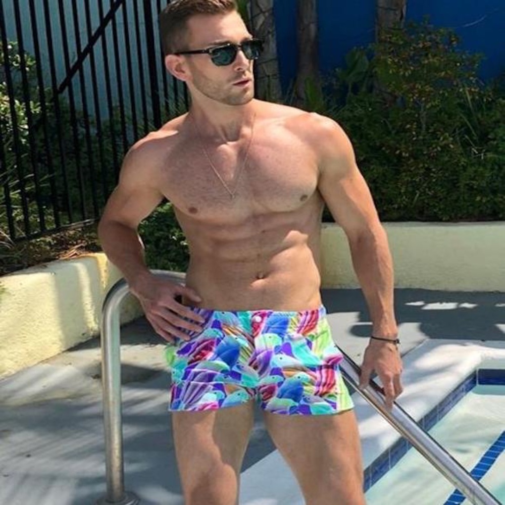 LASC Square Cut Swim Briefs XL tight RARE style